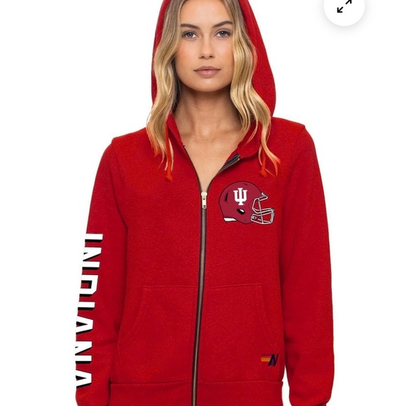Aviator Nation Red Indiana Hoodie NATIONAL CHAMPIONSHIP! limited edition ! New